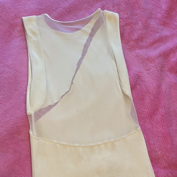 Free People Crème Mesh Panel Body Con Dress - Picture 5 of 7
